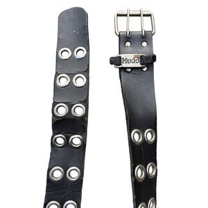 Vintage Y2K Mudd Double Grommet Belt Goth Emo Punk Women's One Size